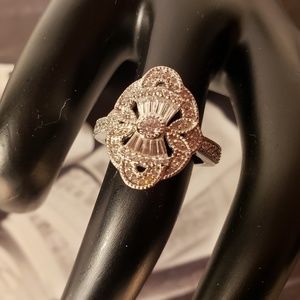 Vintage 1990s Art Deco Style SS 925  Ring